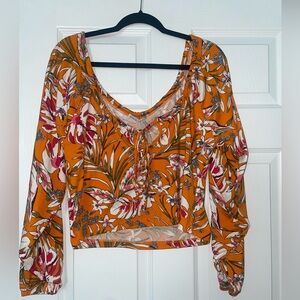 Floral Orange Women's Top
